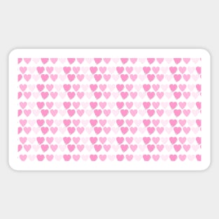 3 different abstract pink color heart shape pattern objects Sticker